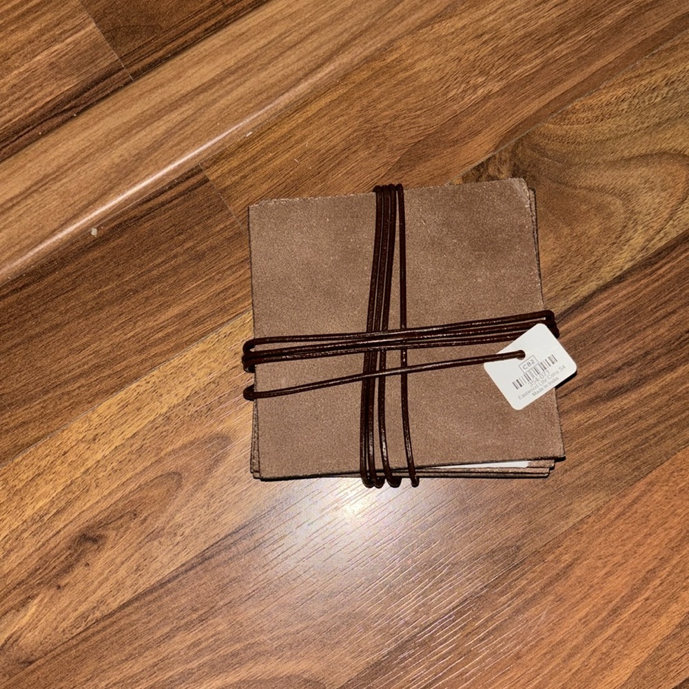NWT cb2 leather coasters - Picture 2 of 2